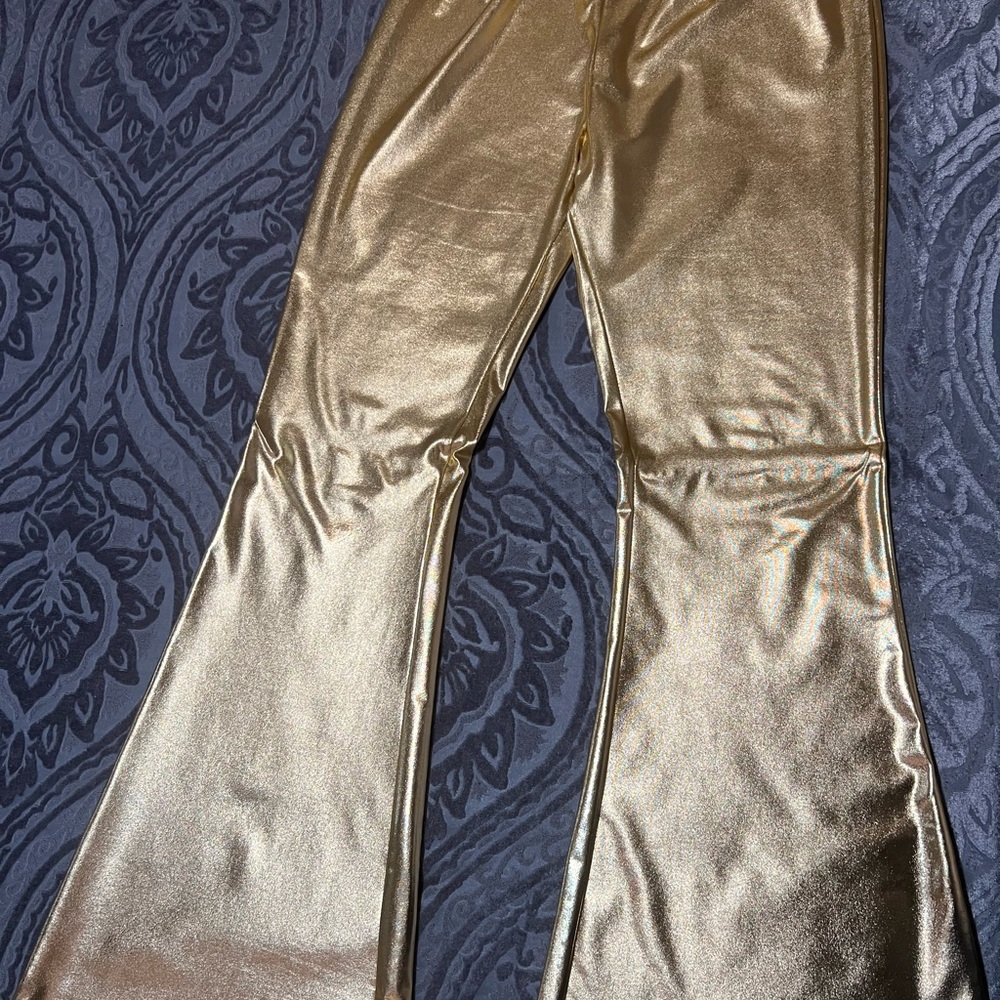 Gold Flared Women's Pants